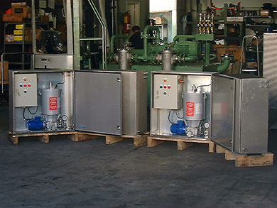 Flenco grease motorpumps for a centralised lubrication systems for a harbour cranes