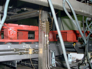 Flenco grease dual line valves installed in a beverage plant