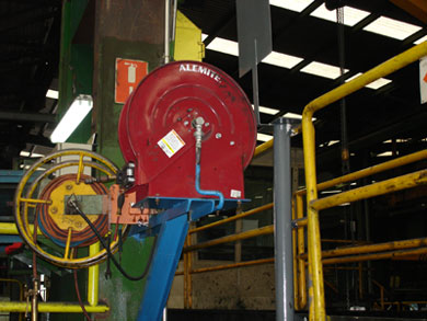 Alemite high capacity reel in a steel mill plant